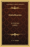 Mahabharata Criticism 1018512659 Book Cover