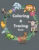 coloring & tracing book: Cool Animal Alphabet Letters Tracing And Coloring Pages For Girls & Boys B08JB7M9WD Book Cover