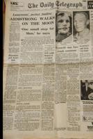 Armstrong walks on the Moon: 50th Anniversary Moon Landing Apollo 11 July 1969 Newspaper (6 x 9 Lined Notebook, 110 pages) 1082237019 Book Cover