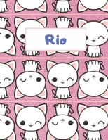 Rio Personalized Genkouyoushi Notebook: Japanese Practice Book, Genkouyoushi Paper 8.5" x 11" 110 Pages (Genkouyoushi Notebooks) 1659496454 Book Cover