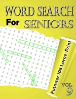 word search for seniors Vol.9: Funster 108 Large-Print Puzzles to Complete Brain Workouts for Adults 1656828383 Book Cover