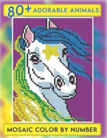 Color by number adorable animals: 80+ pages Challenges to Complete - Activity Puzzle Coloring Book for Adults Relaxation & Stress Relief null Book Cover