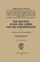 Der Heutige Stand Der Lehre Von Den Geschwulsten Im Besonderen Der Carcinome 3662343754 Book Cover