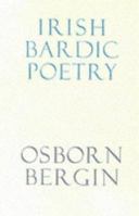 Irish Bardic Poetry (Irish Literature - Verse) 090128212X Book Cover