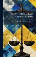 How To Read Law Abbreviations 1024535487 Book Cover
