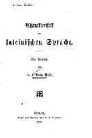 Charakteristik Der Lateinischen Sprache 1532846967 Book Cover