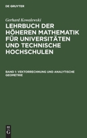 Vektorrechnung Und Analytische Geometrie 3111249603 Book Cover