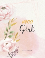VSCO GIRL SketchBook: Cute Notebook for Drawing, Writing, Painting, Sketching or Doodling: A perfect 8.5x11 sketchbook gift for a VSCO Girls, kids, artists and students ! 1660118603 Book Cover