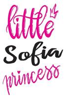 Little Sofia Princess: 6x9 College Ruled Line Paper 150 Pages 1072603055 Book Cover