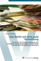 Das Recht Auf Eine Gute Verwaltung 3639383877 Book Cover