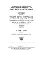 Engineering bio-terror agents: lessons from the offensive U.S. and Russian biological weapons programs 1240508794 Book Cover