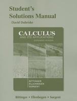 Students Solutions Manual: Calculus and Its Application, Expanded Version 0321844173 Book Cover