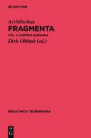 Carmina Elegiaca: Vol. I: Carmina Elegiaca 3110207389 Book Cover