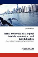 Need and Dare as Marginal Modals in American and British English 384338682X Book Cover