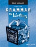 Grammar for Writing Test Booklet (Level Blue) Grade 9 0821502395 Book Cover