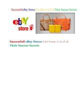 Successfull Ebay Stores List from A to Z & Their Success Secrets: Successfull Ebay Stores List from A to Z 1497583594 Book Cover