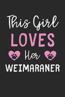 This Girl Loves Her Weimaraner: Lined Journal, 120 Pages, 6 x 9, Funny Weimaraner Gift Idea, Black Matte Finish (This Girl Loves Her Weimaraner Journal) 1673703127 Book Cover