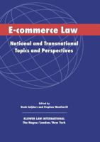 E-Commerce Law: National and Transnational Topics and Perspectives 9041199179 Book Cover
