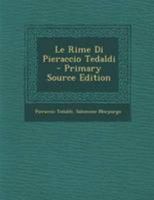 Le Rime Di Pieraccio Tedaldi 1022411470 Book Cover