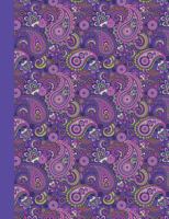 Composition Notebook: Paisley Orchid Purple - College Ruled :: Glossy Softcover Book - Home Office, High School Students, Diary Writing Journal Paper :: 7.44" x 9.69" - 100 sheets / 200 lined pages 1723257524 Book Cover