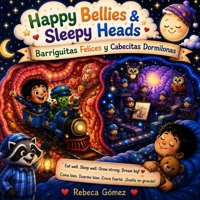 Happy Bellies & Sleepy Heads - Barriguitas Felices y Cabecitas Dormilonas: Two Bilingual Stories For Little Learners - Dos Historias Bilingües para Pequeños Aprendices B0H16PQH2N Book Cover