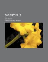 Digest IX. 2. Lex Aquilia 1287352200 Book Cover