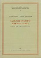 Sacramentarium Rhenaugiense 3402135604 Book Cover