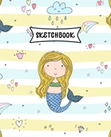 Sketchbook: Pretty Blond Mermaid Sketch Book for Kids | Practice Drawing and Doodling | Sketching Book for Toddlers & Tweens 1674394527 Book Cover