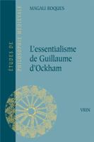 L'Essentialisme de Guillaume D'Ockham 2711626709 Book Cover