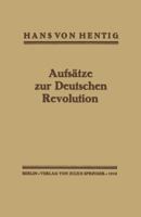 Aufsatze Zur Deutschen Revolution 3642939953 Book Cover