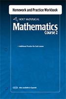 Homework& Prac Wkbk Holt Math 2010 Crs2 0554014025 Book Cover