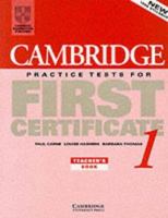 Cambridge Practice Tests for First Certificate 1 Teacher's book (FCE Practice Tests) 052149897X Book Cover