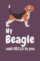 My Beagle said HELLO to you: For Beagle Dog Fans 1658870018 Book Cover