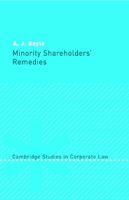 Minority Shareholders' Remedies 0521169453 Book Cover