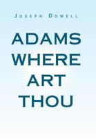 Adams Where Art Thou 1796036862 Book Cover