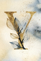 Monogram Notebook Y: 6 x 9 Gold Initial Diary for Women (Personalized Letter Design) 169413833X Book Cover