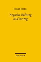 Negative Haftung Aus Vertrag 3161491939 Book Cover