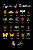 Types of Insects: Entomologist Journal, Entomology Bugs Notebook Note-Taking Planner Book, Bug Lover Birthday Present, Gifts for Future Entomologist 1076747957 Book Cover