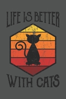Life Is Better With Cats: Katze Katzenmama Katzenliebhaber Dina5 Kariert Notizbuch Tagebuch Planer Notizblock Kladde Journal Strazze Malheft 1675089604 Book Cover