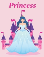 Princess: Princess coloring book for girls Ages 3-9 cute princess coloring pages. an amazing gift for girls. B08VCJ5294 Book Cover