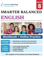 Sbac Test Prep: Grade 8 English Language Arts Literacy (Ela) Common Core Practice Book and Full-Length Online Assessments: Smarter Balanced Study Guide 1940484804 Book Cover