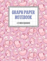 Graph Paper Notebook 1/2 Inch Squares: Axolotl Themed 0.50 Square Quad Ruled, 120 Pages, 8.5 x 11 Non-perforated Graphing Notebook 1711785237 Book Cover