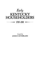 Early Kentucky Householders 1787-1811 0806311592 Book Cover