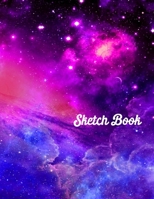 Sketch Book: Notebook for Drawing, Writing, Painting, Sketching or Doodling, 110 Pages, 8.5x11 (Beautiful Galaxy Cover) 1655154508 Book Cover