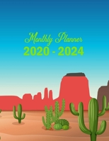 2020-2024 Monthly Planner: Cute Cactus 5 Year Monthly Organizer & Schedule Agenda with Monthly Spread Views 1706579594 Book Cover