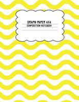 Graph Paper 4x4 Composition Notebook: Yellow Wavy Lines 1081239549 Book Cover