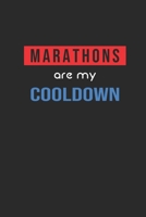 Marathons Are My Cool Down: Triathlon Notebook, Graph Paper (6 x 9 - 120 pages) Sports and Recreations Themed Notebook for Daily Journal, Diary, and Gift 1708080570 Book Cover