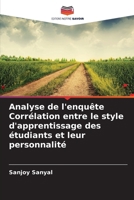 Analyse de l'enquête Corrélation entre le style d'apprentissage des étudiants et leur personnalité (French Edition) 6208555302 Book Cover