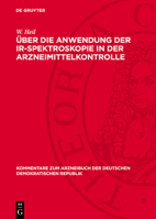 Über Die Anwendung Der Ir-Spektroskopie in Der Arzneimittelkontrolle 311276336X Book Cover