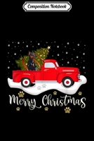 Composition Notebook: Red Truck Merry Christmas Tree Doberman Christmas Journal/Notebook Blank Lined Ruled 6x9 100 Pages 1708592520 Book Cover